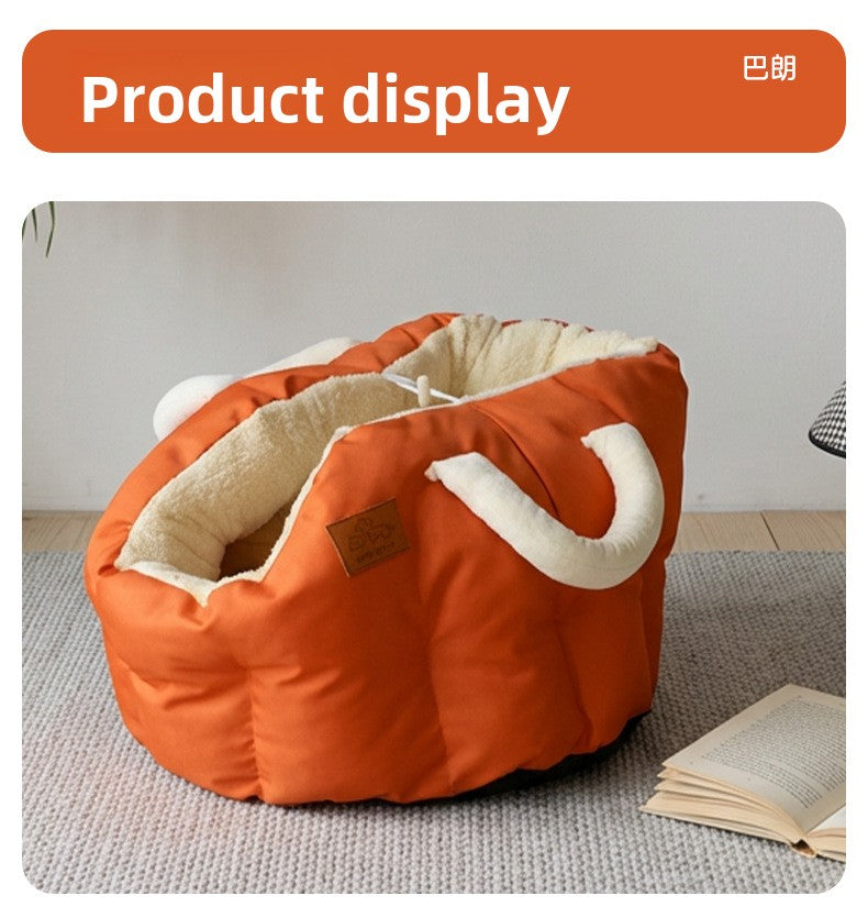 Car pet bed, Portable Warm Pet Handbag Deep Sleep Pet Nest