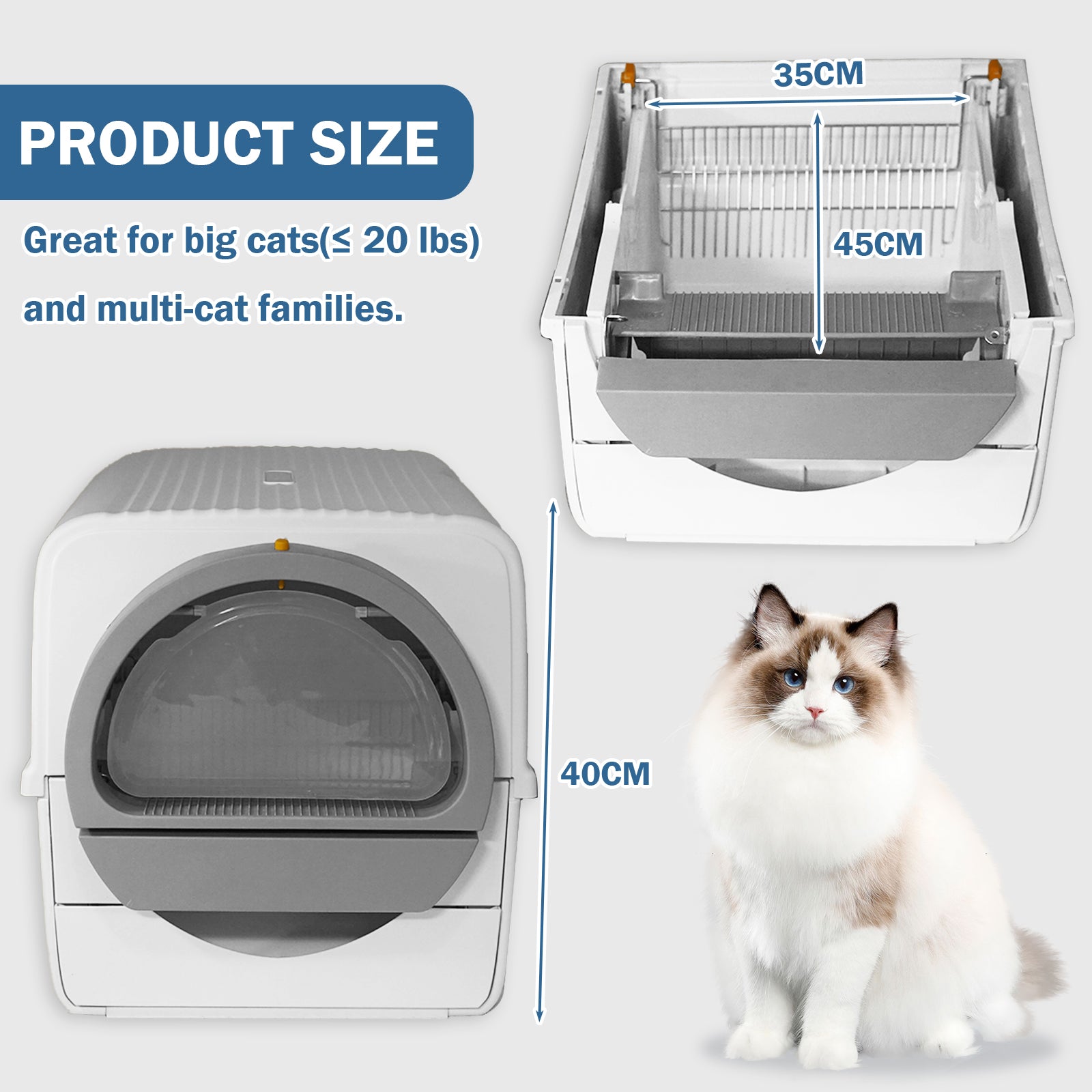 Semi-automatic Cat Litter Box scoopfree best design – Mogozone